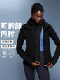 Lightweight Thermal Hooded Jacket for Women, Detachable Fleece-Lined Winter Coat with Slim Fit