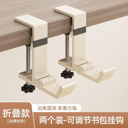 Heavy-Duty Desk Hook for Bags - No Drill Installation, Holds Backpacks & Purses on Student & Office Desks