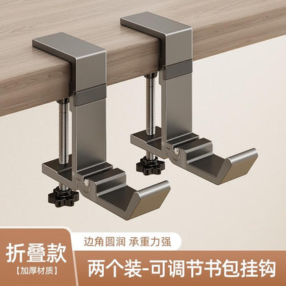 Heavy-Duty Desk Hook for Bags - No Drill Installation, Holds Backpacks & Purses on Student & Office Desks