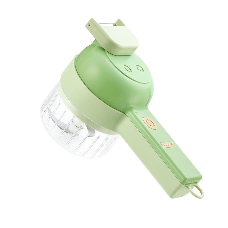Electric Garlic Chopper & Vegetable Slicer | 3-in-1 Cordless Food Processor with Stainless Steel Blades