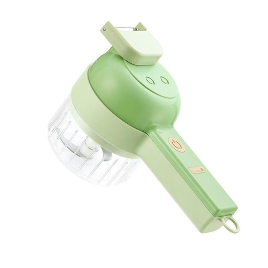 Electric Garlic Chopper & Vegetable Slicer | 3-in-1 Cordless Food Processor with Stainless Steel Blades