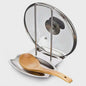 Stainless Steel Pot Lid Holder & Utensil Organizer - Kitchen Countertop Storage Rack for Lids, Spoons, and Cooking Tools