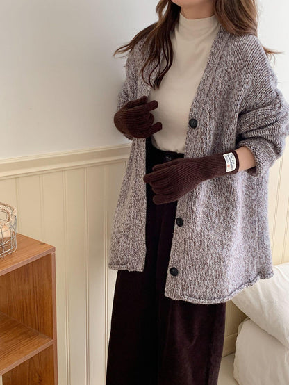 Touchscreen Winter Knitted Gloves - Warm Fleece Lined Cold Weather Mittens for Outdoor Activities