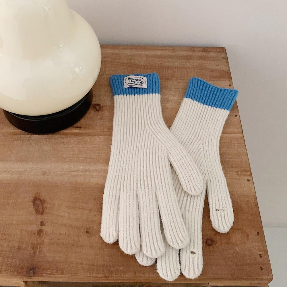 Touchscreen Winter Knitted Gloves - Warm Fleece Lined Cold Weather Mittens for Outdoor Activities