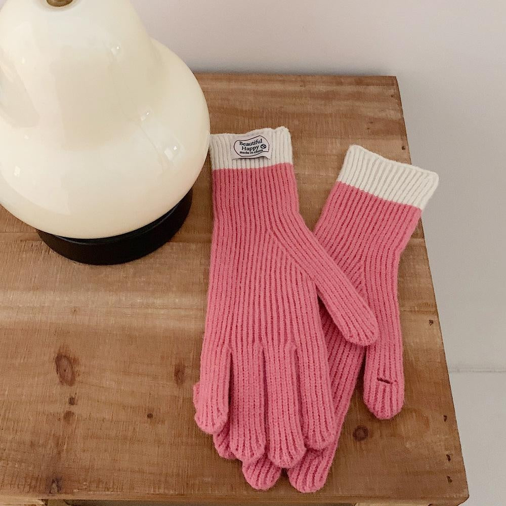 Touchscreen Winter Knitted Gloves - Warm Fleece Lined Cold Weather Mittens for Outdoor Activities