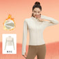 Women's Fleece-Lined Workout Jacket | Slim-Fit Running Top & Yoga Coat for Cold Weather