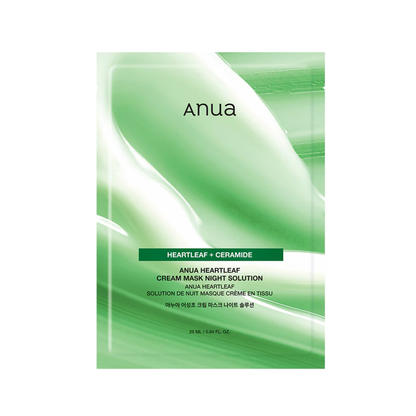 ANUA [1EA] HEARTLEAF CREAM SHEET MASK NIGHT SOLUTION 25ml