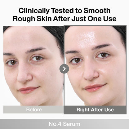 numbuzin No.4 Ceramide AHA PHA Glazed Skin Prep Serum, Gentle Exfoliating Serum with Glycolic Acid & PHA for Smooth Texture & Glass Skin Glow, 1.01 fl oz