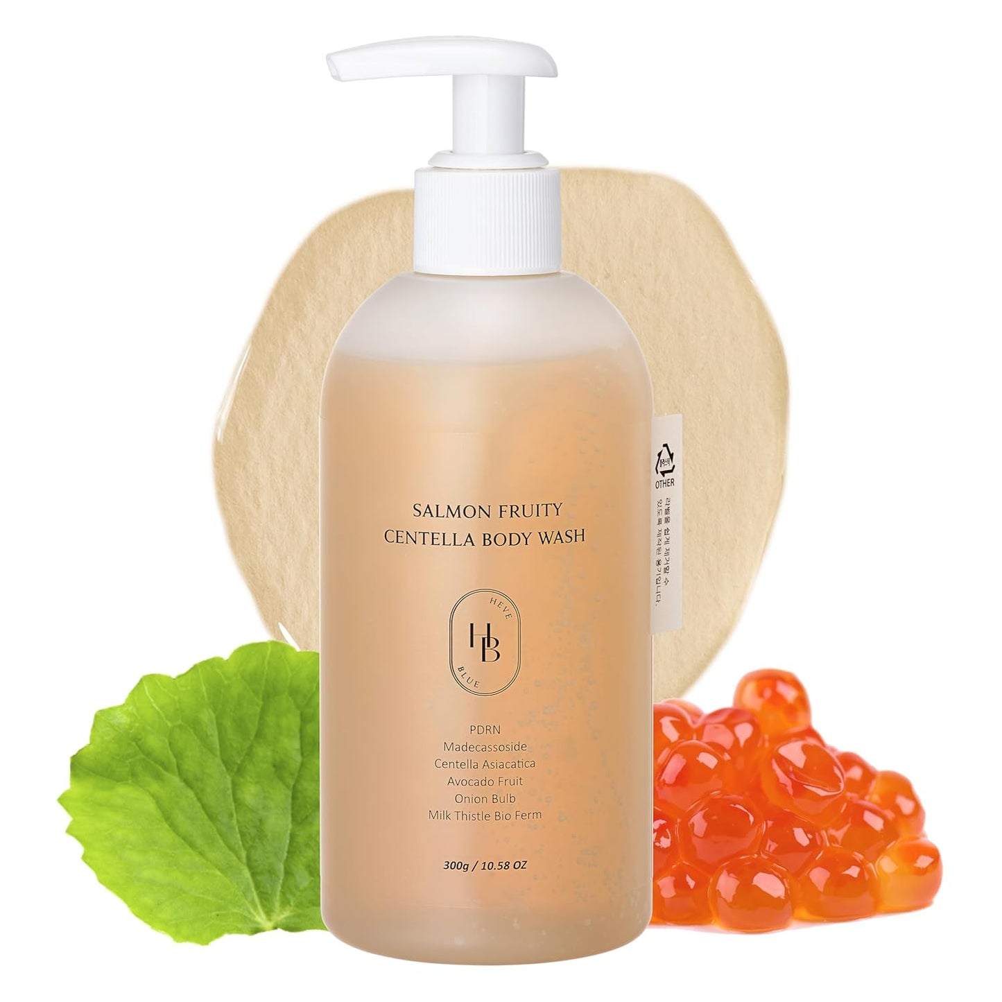 HEVEBLUE Salmon Fruity Centella Body Wash 300ml