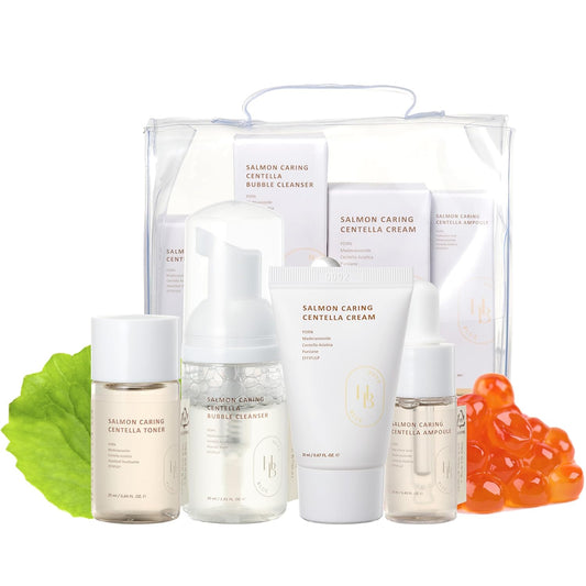 HEVEBLUE Salmon Caring Centella Special Travel Kit Bag