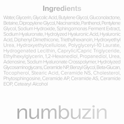 numbuzin No.4 Ceramide AHA PHA Glazed Skin Prep Serum, Gentle Exfoliating Serum with Glycolic Acid & PHA for Smooth Texture & Glass Skin Glow, 1.01 fl oz