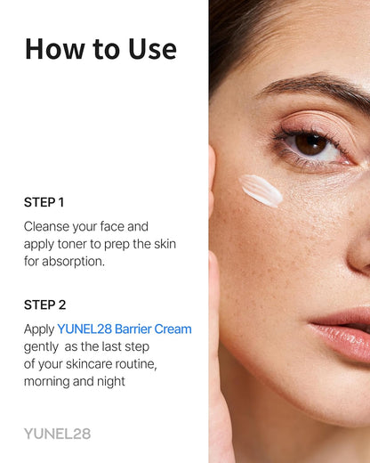 YUNEL28 Advanced Daily Barrier Cream 1.69 fl.oz. (50ml) / Soothes & Repairs Skin Barrier with PDRN, TECA, Niacinamide & Hyaluronic Acid