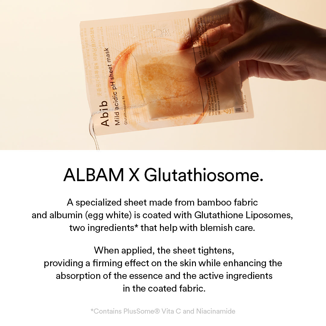 Abib MILD ACIDIC PH SHEET MASK GLUTATHIOSOME FIT (10ea)