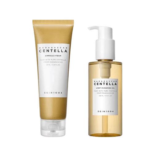 skin1004 MADAGASCAR CENTELLA DOUBLE CLEANSING DUO (cleansing oil+centella cleansing foam)