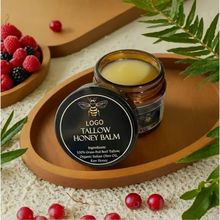 Organic Grass-Fed Beef Tallow Balm with Raw Honey - Handmade All-Natural Moisturizer for Soft, Smooth, Radiant Skin