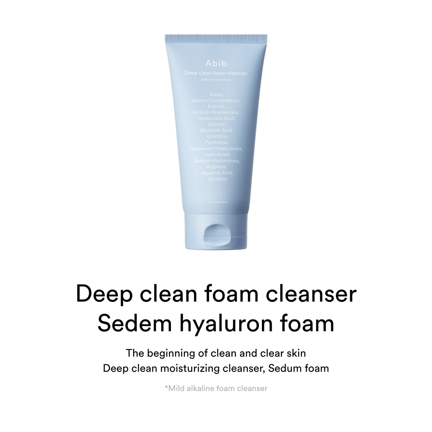 Abib  Deep clean foam cleanser Sedum hyaluron foam 150ml / 5.07 fl.oz