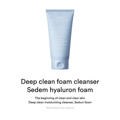 Abib  Deep clean foam cleanser Sedum hyaluron foam 150ml / 5.07 fl.oz