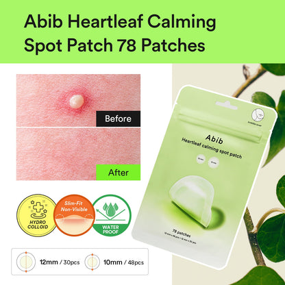 Abib HEARTLEAF CALMING SPOT PATCH 78pcs