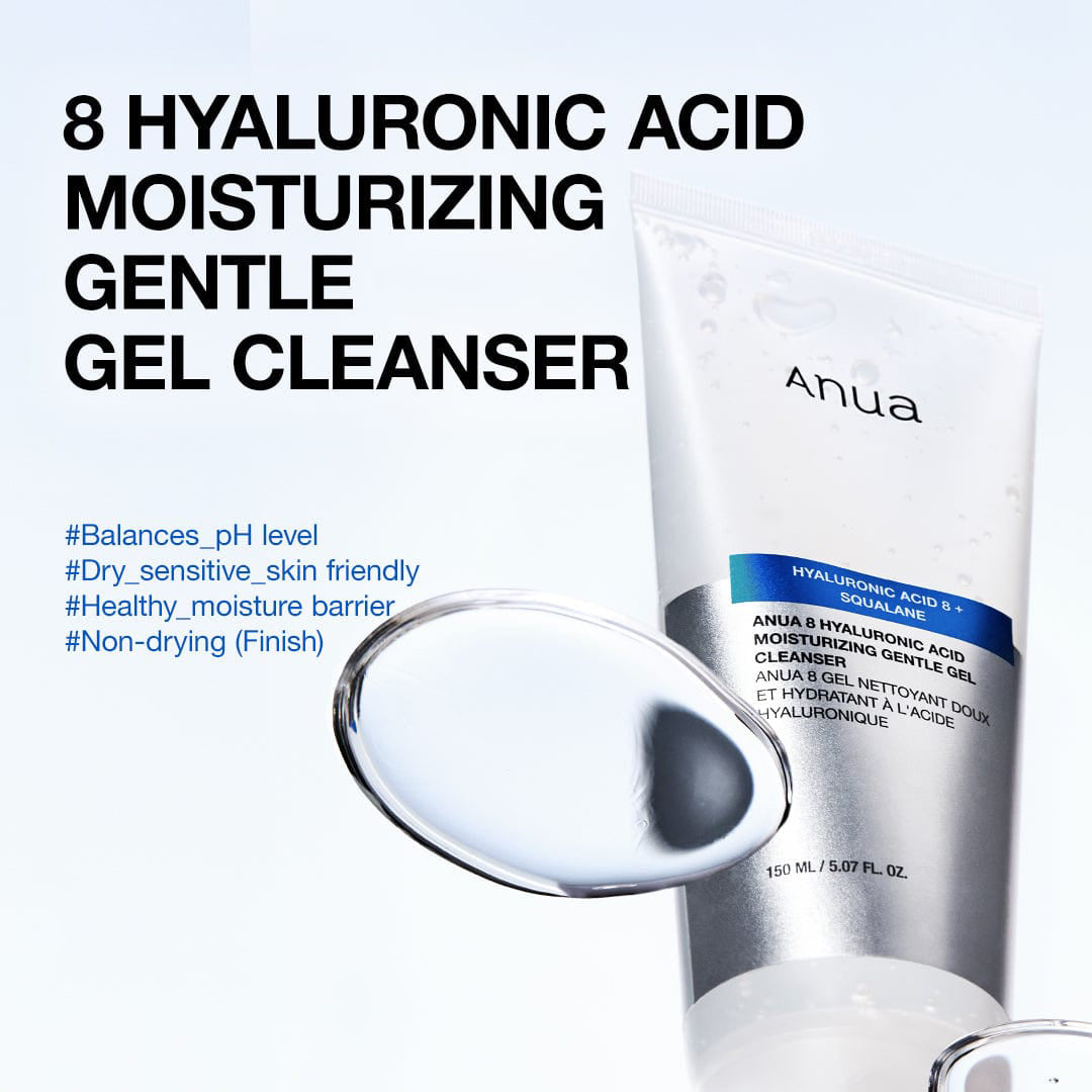 ANUA 8 HYALURONIC ACID MOISTURIZING GENTLE GEL CLEANSER 150ml