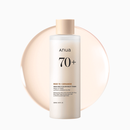 ANUA Rice 70% Glow Milky Toner 8.45 fl.oz (250ml) / Glass Skin, Hydration, Barrier Care