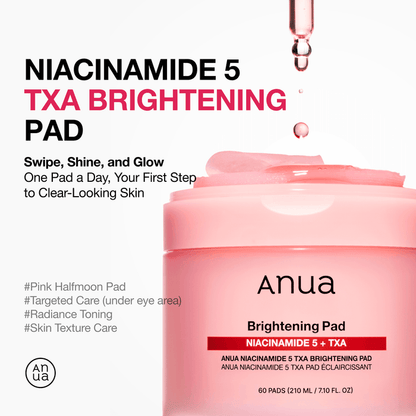 ANUA Niacinamide 5% + TXA Brightening Toner Pad