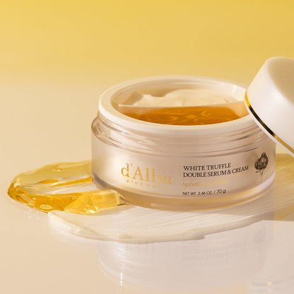 d'Alba White Truffle Double Serum & Cream 2.46oz (70g) / Moisturizing, Skin Firming & Tightening