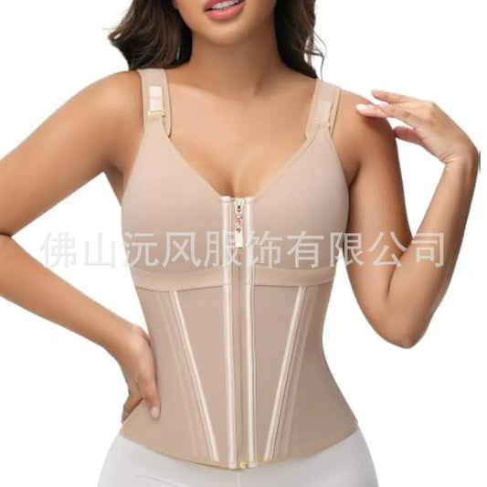 SHAPSHE Waist Shapewear for Women with Bra Tummy Control Girdle Workout Shapewear with Adjustable Shoulder Strap