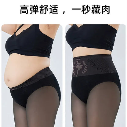 Plus-size black sheer leggings, women's see-through, flesh-toned, high-waisted, fleece-lined, plus-size leggings.