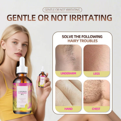 Caramela Beauty Cyperus Rotundus Oil for Natural Permanent Hair Reduction