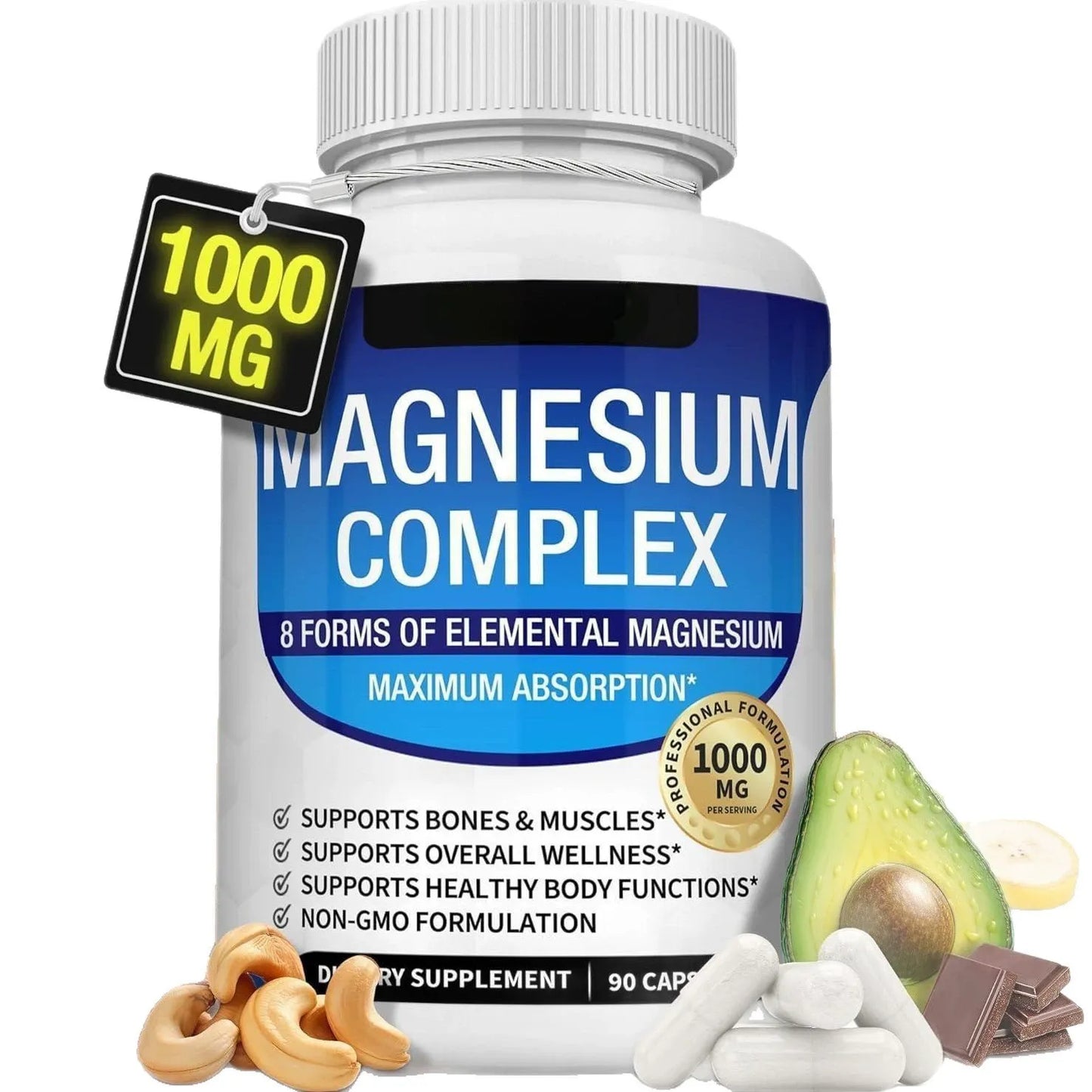 Toplux Magnesium Complex 8 Essential Magnesium Supplement 1000mg