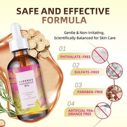 Caramela Beauty Cyperus Rotundus Oil for Natural Permanent Hair Reduction