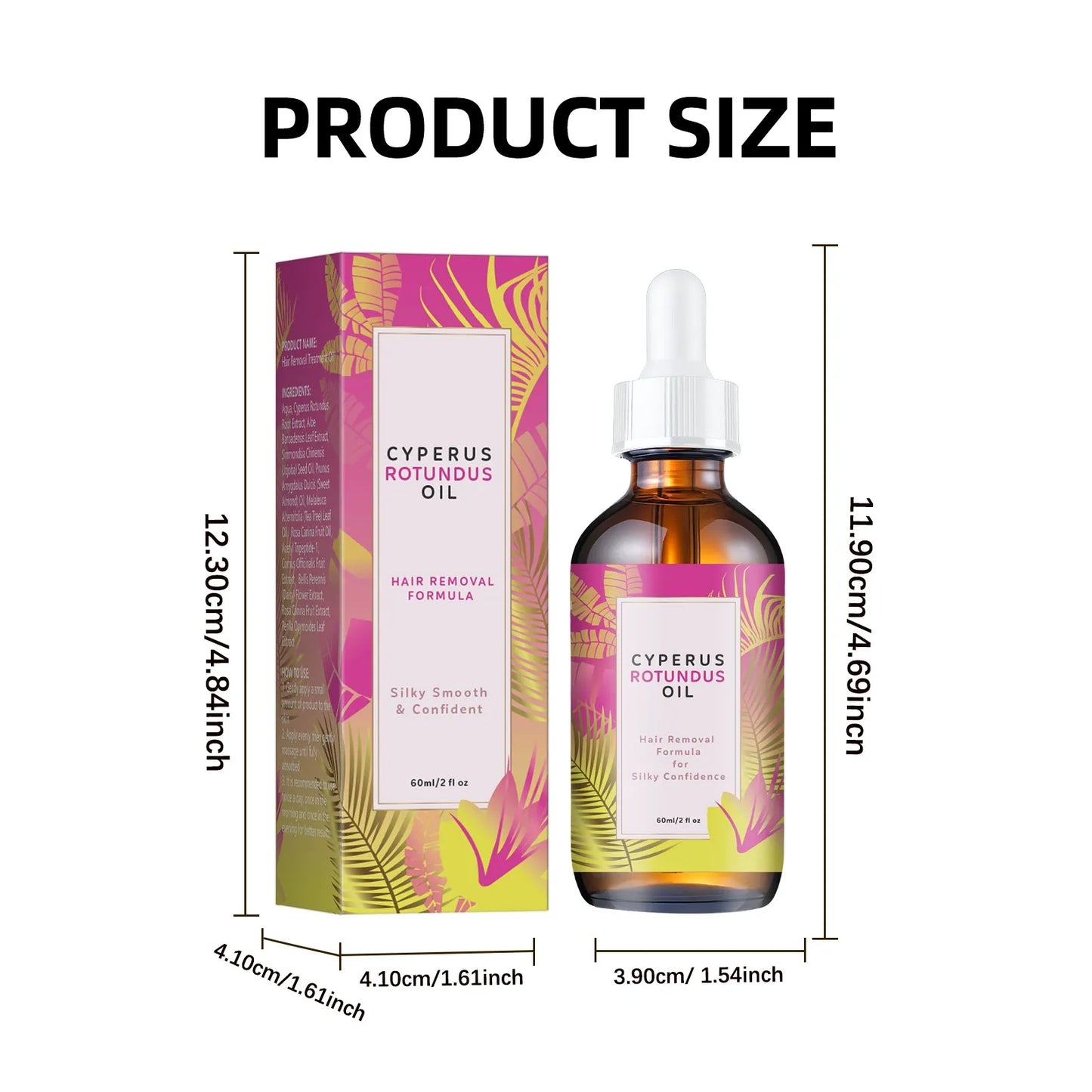 Caramela Beauty Cyperus Rotundus Oil for Natural Permanent Hair Reduction