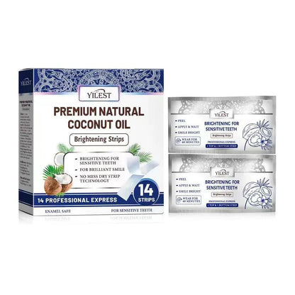 GuruNanda Whitening Strips, 7-day treatment (7 Packets - 2 Strips per pack)- Enamel-Safe Strips for Sensitive Teeth - Non-Slip, Dry Strip Technology