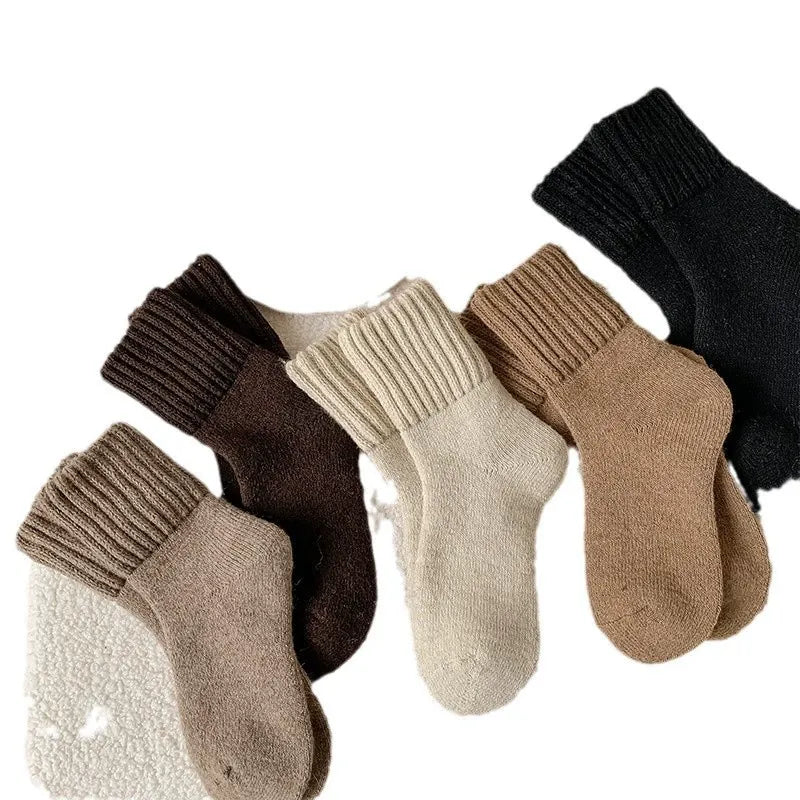 Nyzfexk Women's Solid Mid-calf Socks, Casual Soft Comfy Warm Socks for Fall & Winter, Women's Socks for Daily Wear