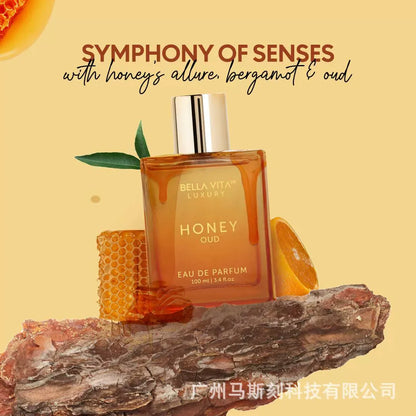 Bella Vita Luxury's Honey Oud | Eau de Parfum 100ml (3.4 fl.oz.) | Patchouli, Vanilla, Bergamot | Floral & Spicy | Made with Clean & Vegan Essentials Oils | Cruelty Free Fragrance Perfume