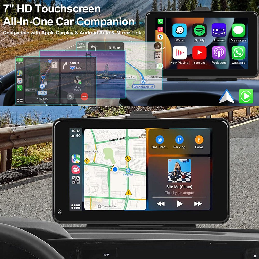 【PASLDA】2025 Upgraded Wireless CarPlay Screen fo Andriod & Iphone : The Ultimate Portable Car Play Adapter for Seamless In-Car Entertainment