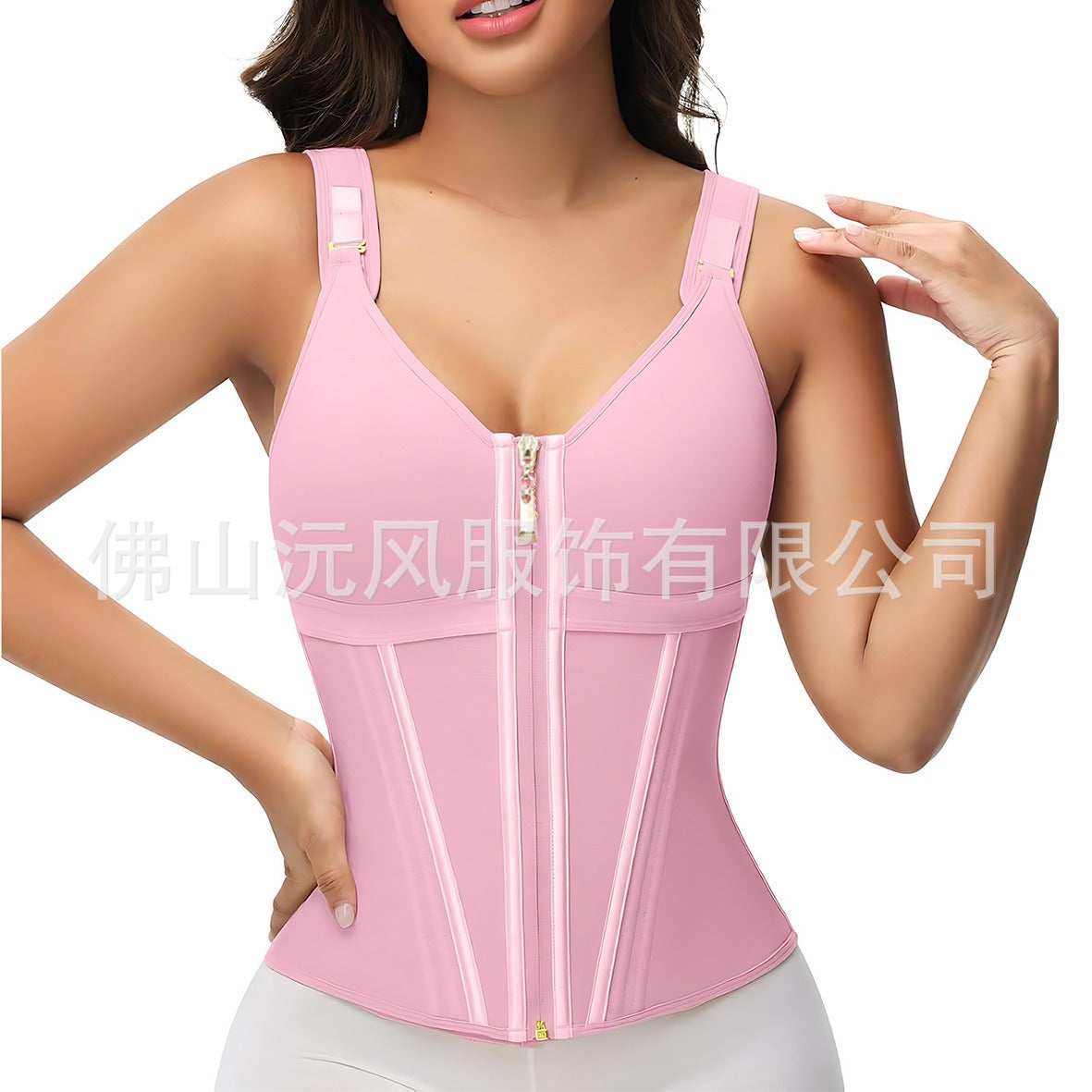 SHAPSHE Waist Shapewear for Women with Bra Tummy Control Girdle Workout Shapewear with Adjustable Shoulder Strap