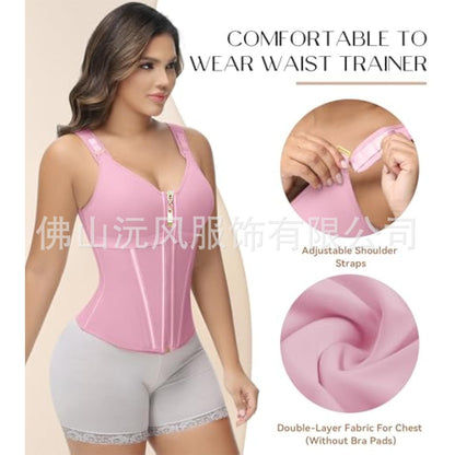 SHAPSHE Waist Shapewear for Women with Bra Tummy Control Girdle Workout Shapewear with Adjustable Shoulder Strap