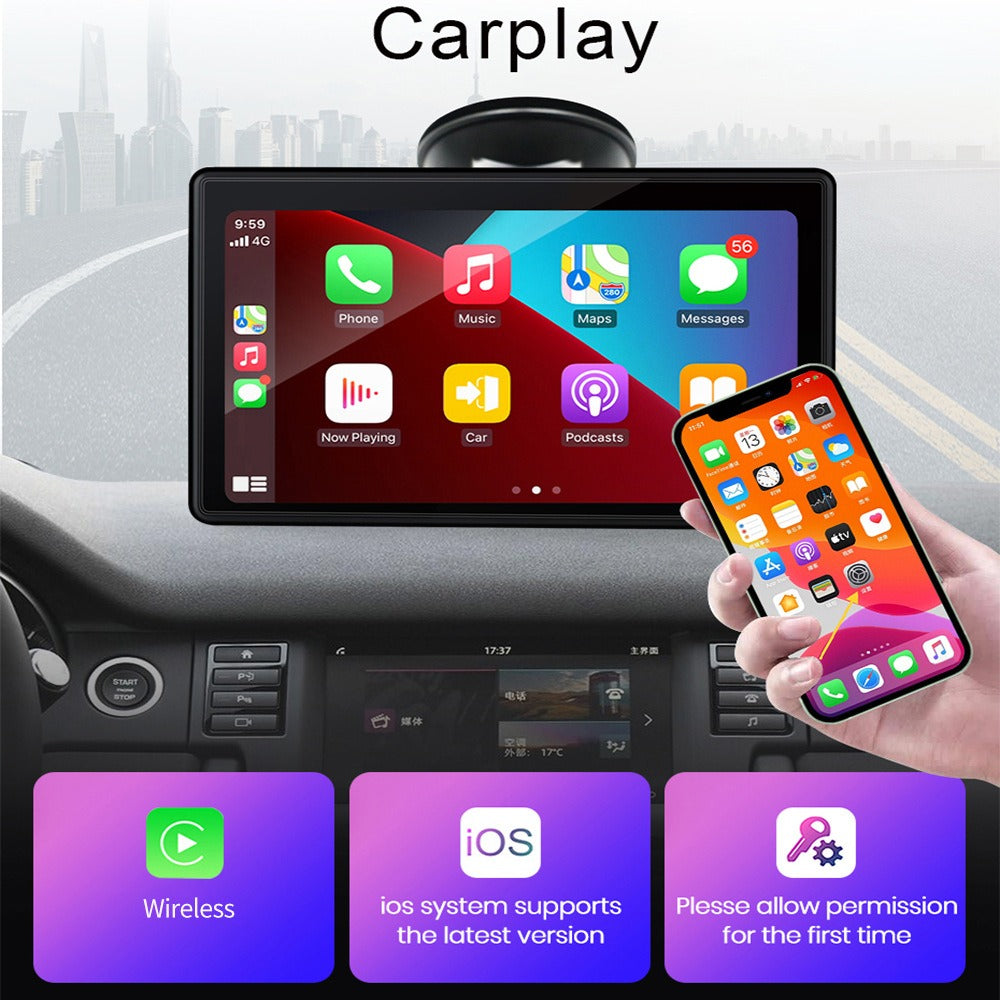 【PASLDA】2025 Upgraded Wireless CarPlay Screen fo Andriod & Iphone : The Ultimate Portable Car Play Adapter for Seamless In-Car Entertainment