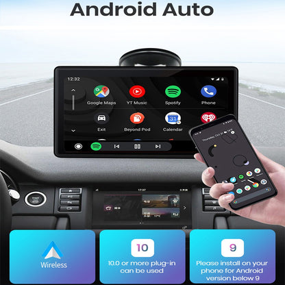 【PASLDA】2025 Upgraded Wireless CarPlay Screen fo Andriod & Iphone : The Ultimate Portable Car Play Adapter for Seamless In-Car Entertainment