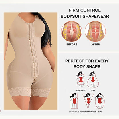 YIANNA Fajas Colombianas Shapewear for Women Tummy Control Full Shapewear Butt Lifter with Zipper Crotch