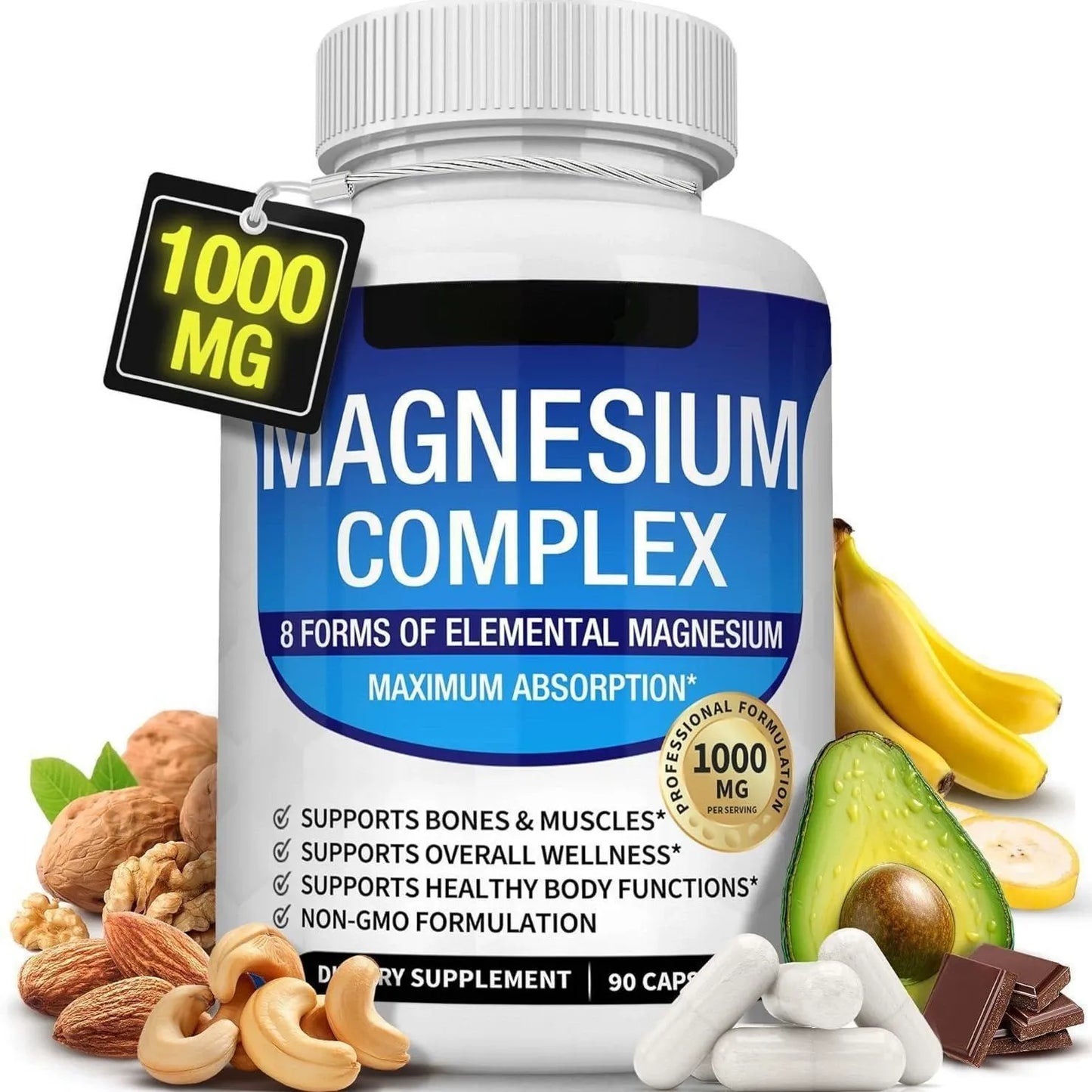 Toplux Magnesium Complex 8 Essential Magnesium Supplement 1000mg