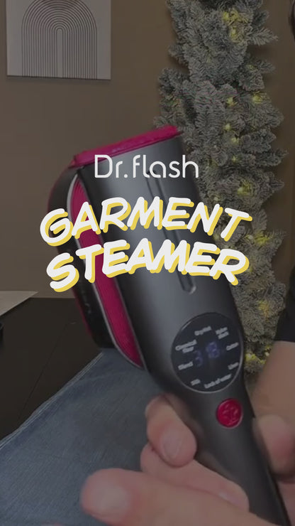 Dr.Flash Garment Steamer for Clothes, Portable Travel Clothing Steamer Iron, 7 Mode with LED Display, 5s Fast Heating, 90° Swivel Handle, New Year Gift